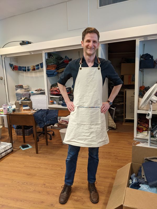 a picture of me wearing the apron