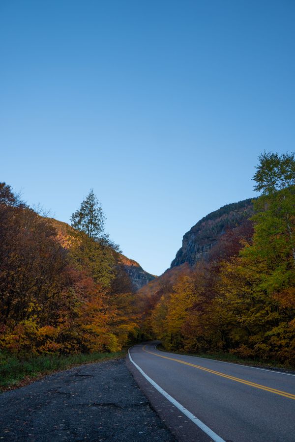 The road approaching Smuggler’s Notch